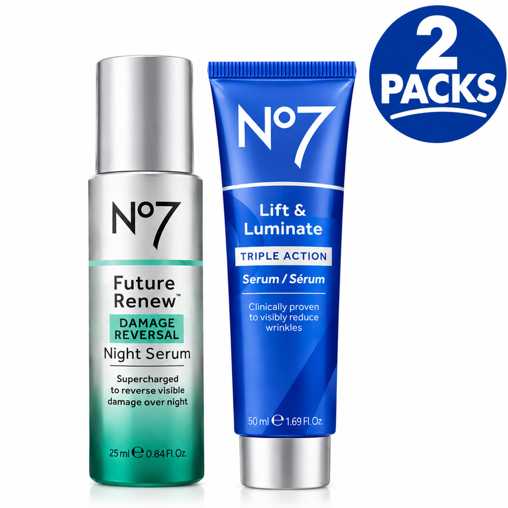 No7 Future Renew Night Serum + Lift & Luminate Serum Duo 25ml 50ml